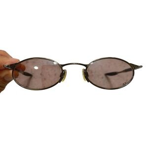 Oakley Jordan OO Wire Sunglasses Silver Metal Oval Carbon Fiber 90s Y2K Vintage